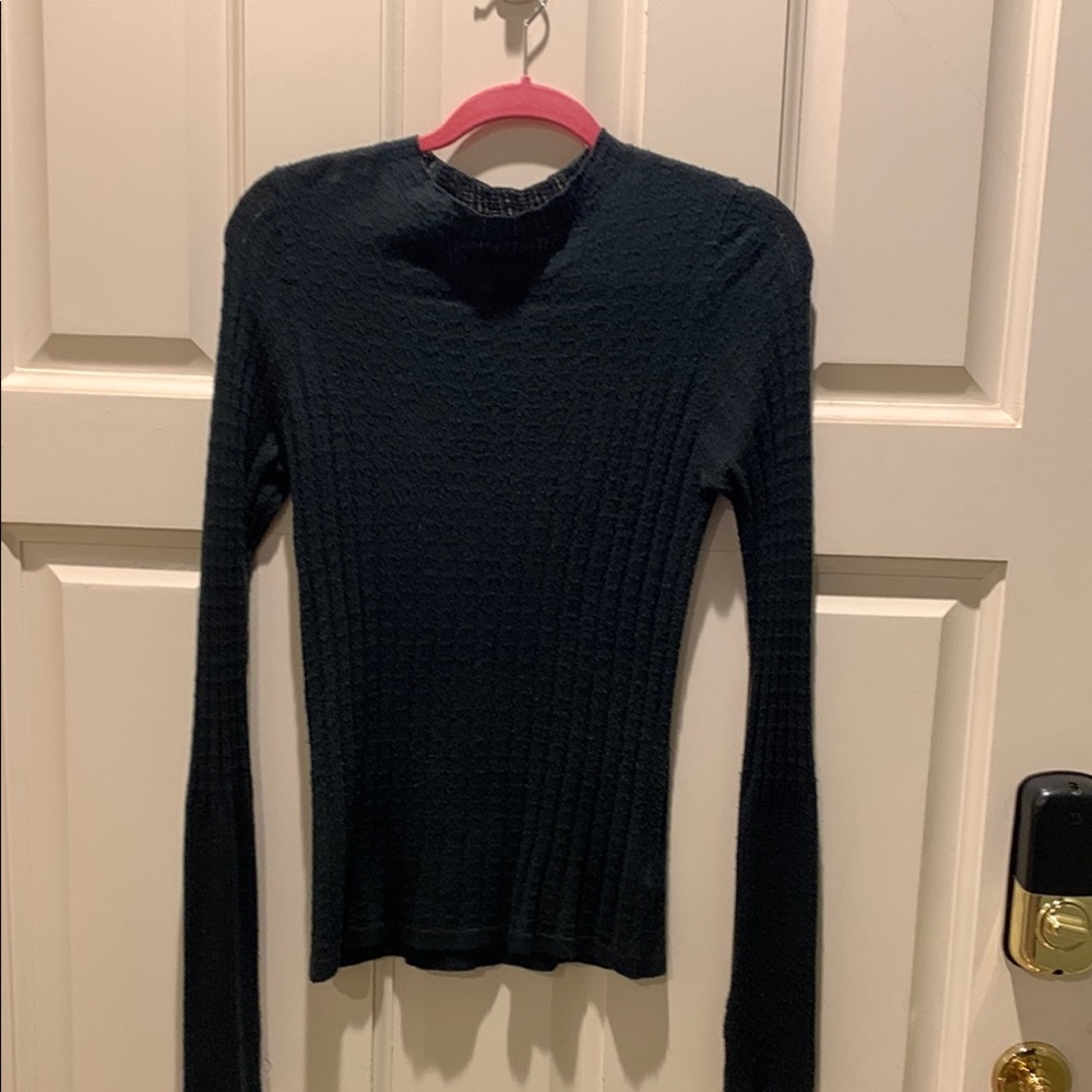 Maddie  Black Ribbed Knit Top (women or junior)